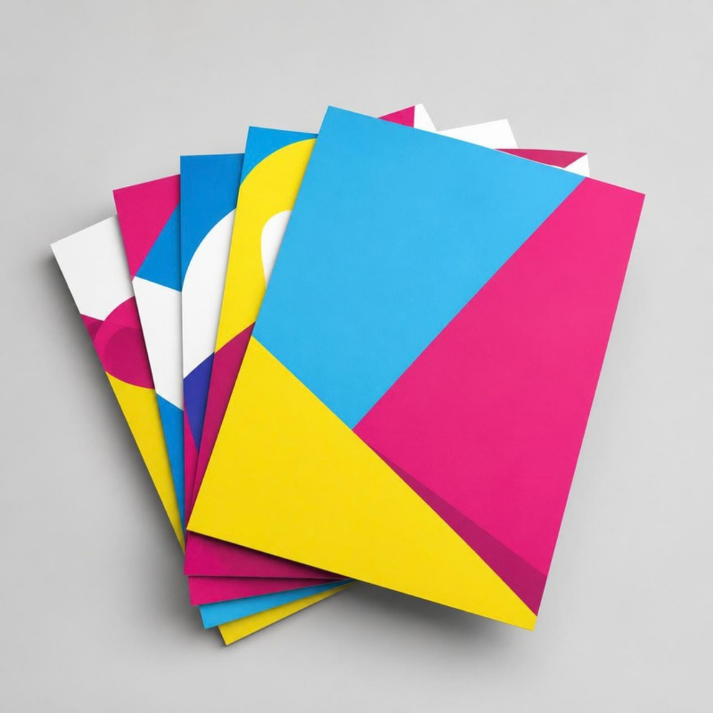Waaier van flyers (illustratie)